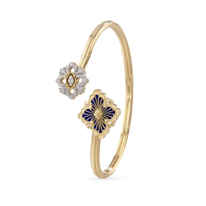 [Lora JEWELRY] OPERA TULLE  GOLD BRACELET WITH ENAMEL BACKGROUND