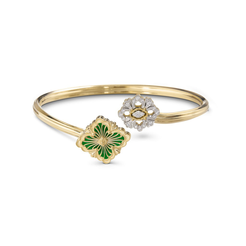 [Lora JEWELRY] OPERA TULLE  GOLD BRACELET WITH ENAMEL BACKGROUND