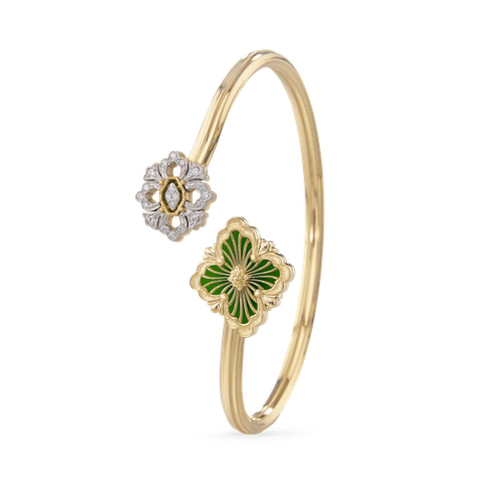 [Lora JEWELRY] OPERA TULLE  GOLD BRACELET WITH ENAMEL BACKGROUND