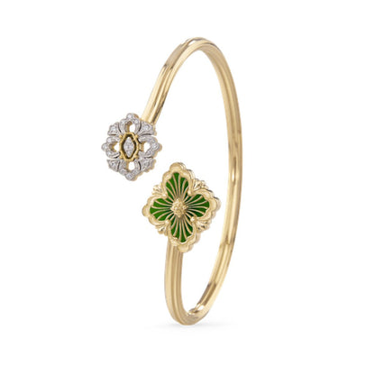 [Lora JEWELRY] OPERA TULLE  GOLD BRACELET WITH ENAMEL BACKGROUND