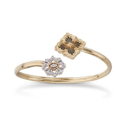 [Lora JEWELRY] OPERA TULLE  GOLD BRACELET WITH ENAMEL BACKGROUND