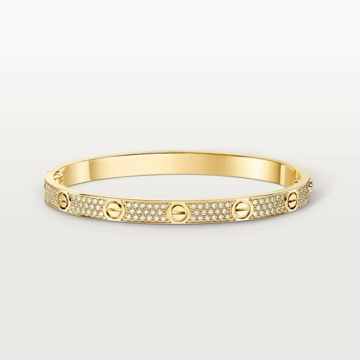 [Lora]Clover Laser  Pulsar Stone 5-Motif & LOVE Diamond-Paved Bracelet Stack Set