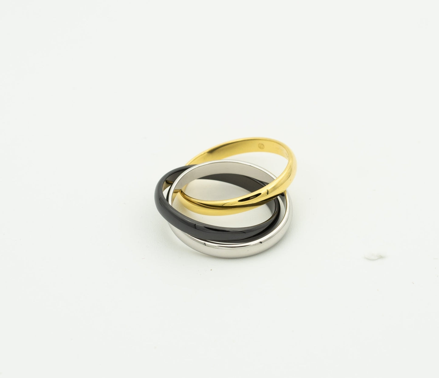[LORA]TRINITY RING BLACK GOLD SILVER