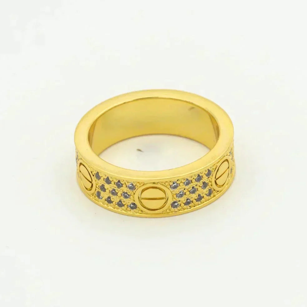 [LORA]LOVE RING 5.5MM DIAMONDS PAVED