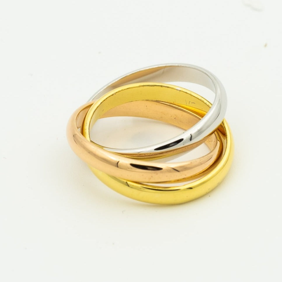 [LORA]TRINITY RING GOLD PINK GOLD SILVER