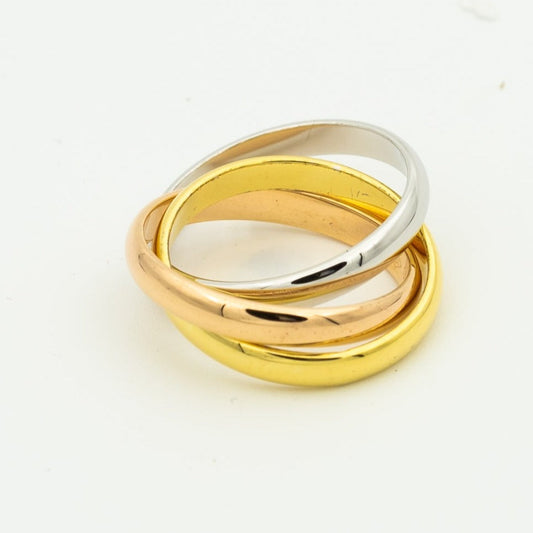 [LORA]TRINITY RING GOLD PINK GOLD SILVER