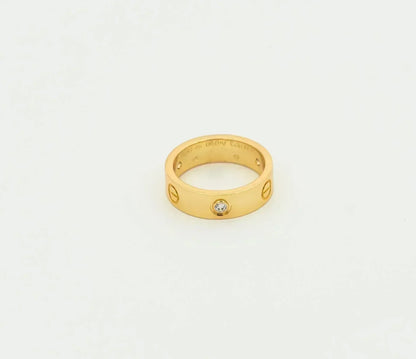 [LORA]LOVE RING 5.5MM 3 DIAMONDS GOLD