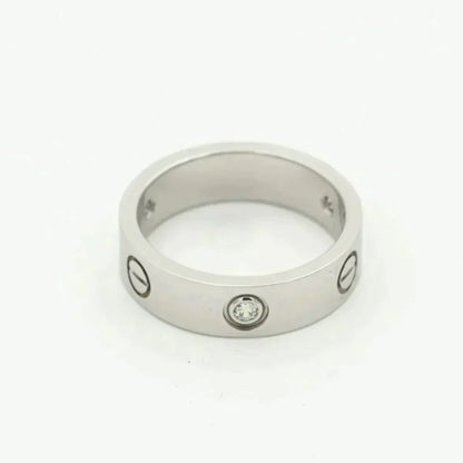 [LORA]LOVE RING 5.5MM 3 DIAMONDS SILVER