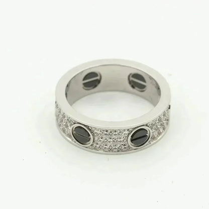 [LORA]LOVE RING 5.5MM DIAMONDS PAVED CERAMIC