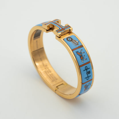 [LORA]H PINK GOLD BRACELET BLUE CERAMIC