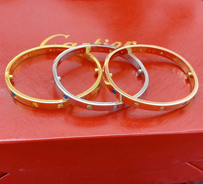 [Okajuri Jewelry]2026 RAINBOW LOVE BRACELET 6.1MM  10 DIAMONDS