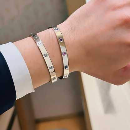 [Okajuri Jewelry]2026 RAINBOW LOVE BRACELET 6.1MM  10 DIAMONDS