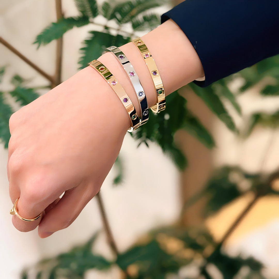 [Okajuri Jewelry]2026 RAINBOW LOVE BRACELET 6.1MM  10 DIAMONDS