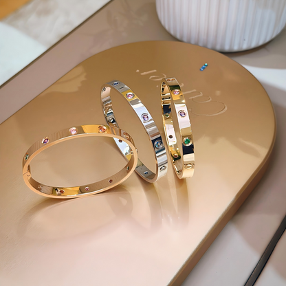 [Okajuri Jewelry]2026 RAINBOW LOVE BRACELET 6.1MM  10 DIAMONDS