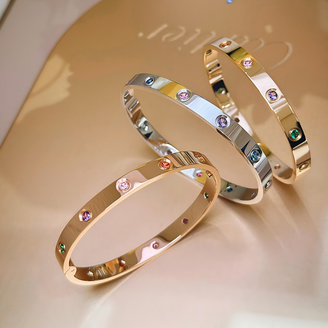 [Okajuri Jewelry]2026 RAINBOW LOVE BRACELET 6.1MM  10 DIAMONDS