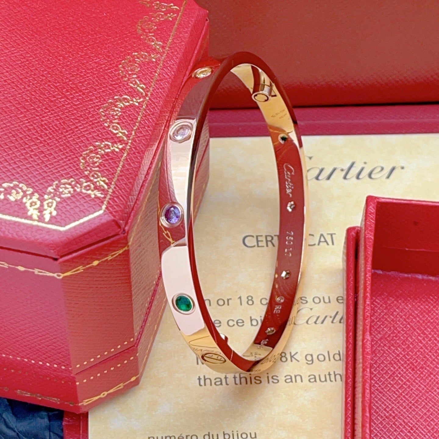 [Okajuri Jewelry]2026 RAINBOW LOVE BRACELET 6.1MM  10 DIAMONDS