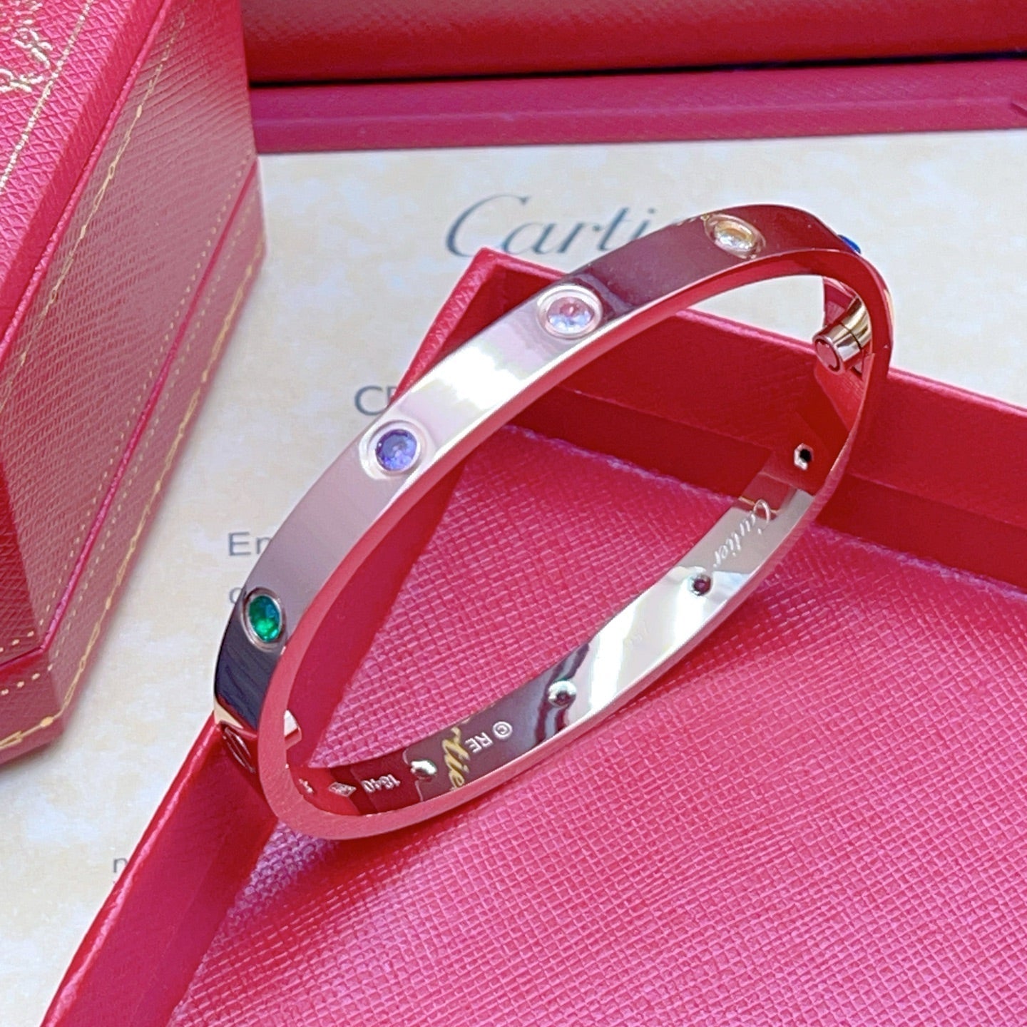 [Okajuri Jewelry]2026 RAINBOW LOVE BRACELET 6.1MM  10 DIAMONDS