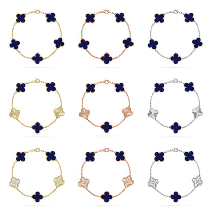 [Lora]CLOVER 5 MOTIF LAPIS LAZULI BRACELET COLLECTION