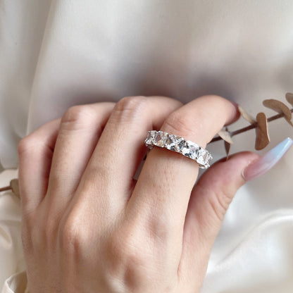 [LORA]Elegant Princess Cut Tennis Ring