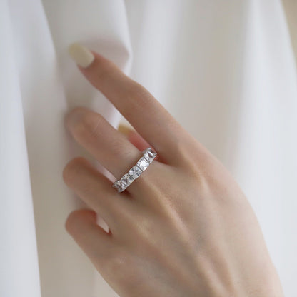 [LORA]Elegant Princess Cut Tennis Ring