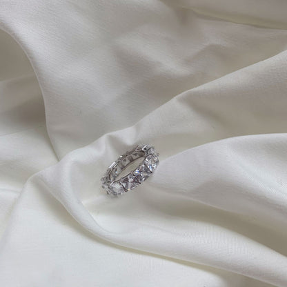[LORA]Elegant Princess Cut Tennis Ring