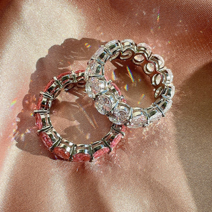 [LORA]Dainty Elongated Cushion Cut Tennis Ring