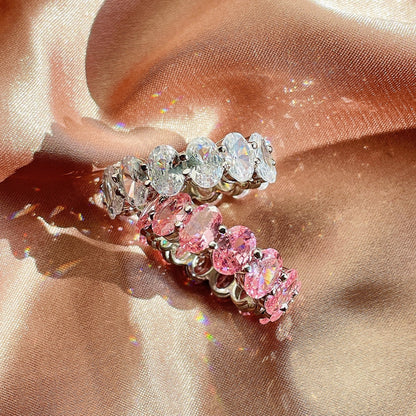 [LORA]Dainty Elongated Cushion Cut Tennis Ring