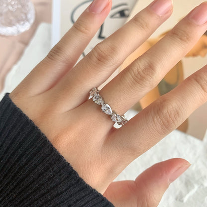 [LORA]Exquisite Pear Cut Tennis Ring