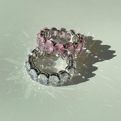 [LORA]Dainty Elongated Cushion Cut Tennis Ring