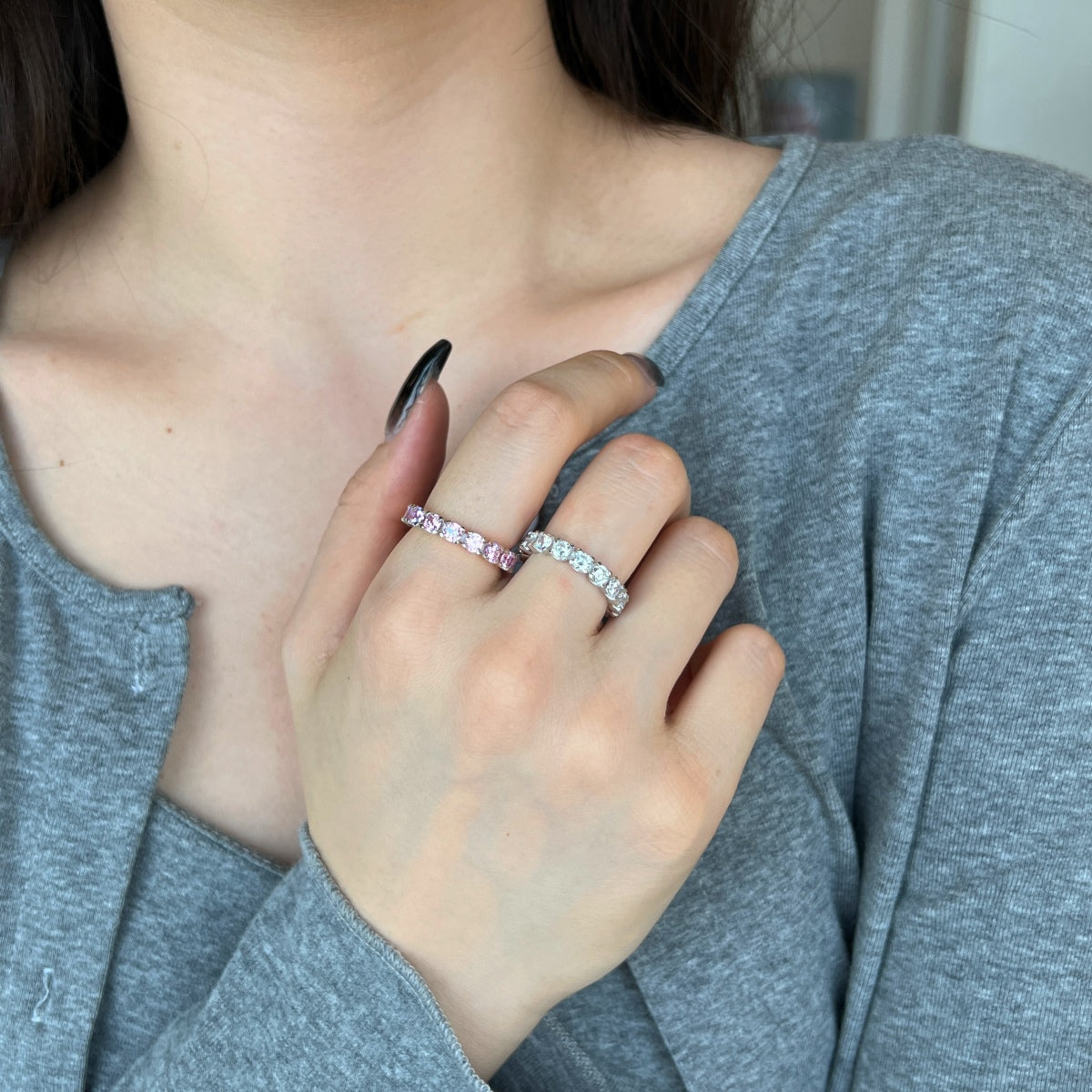 [LORA]Eternity Round Cut Tennis Ring