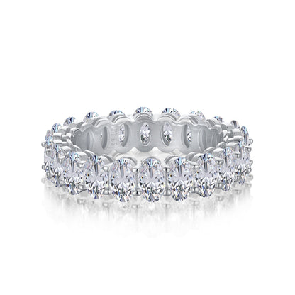 [LORA]Ornate Oval Cut Tennis Ring