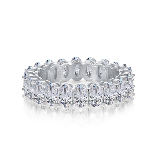 [LORA]Ornate Oval Cut Tennis Ring