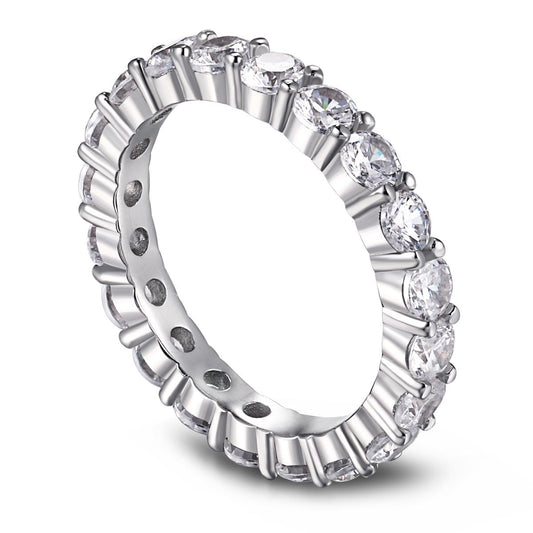 [LORA]Sparkling Round Cut Tennis Ring