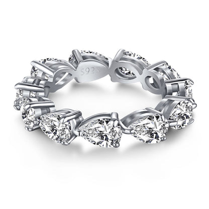 [LORA]Exquisite Pear Cut Tennis Ring