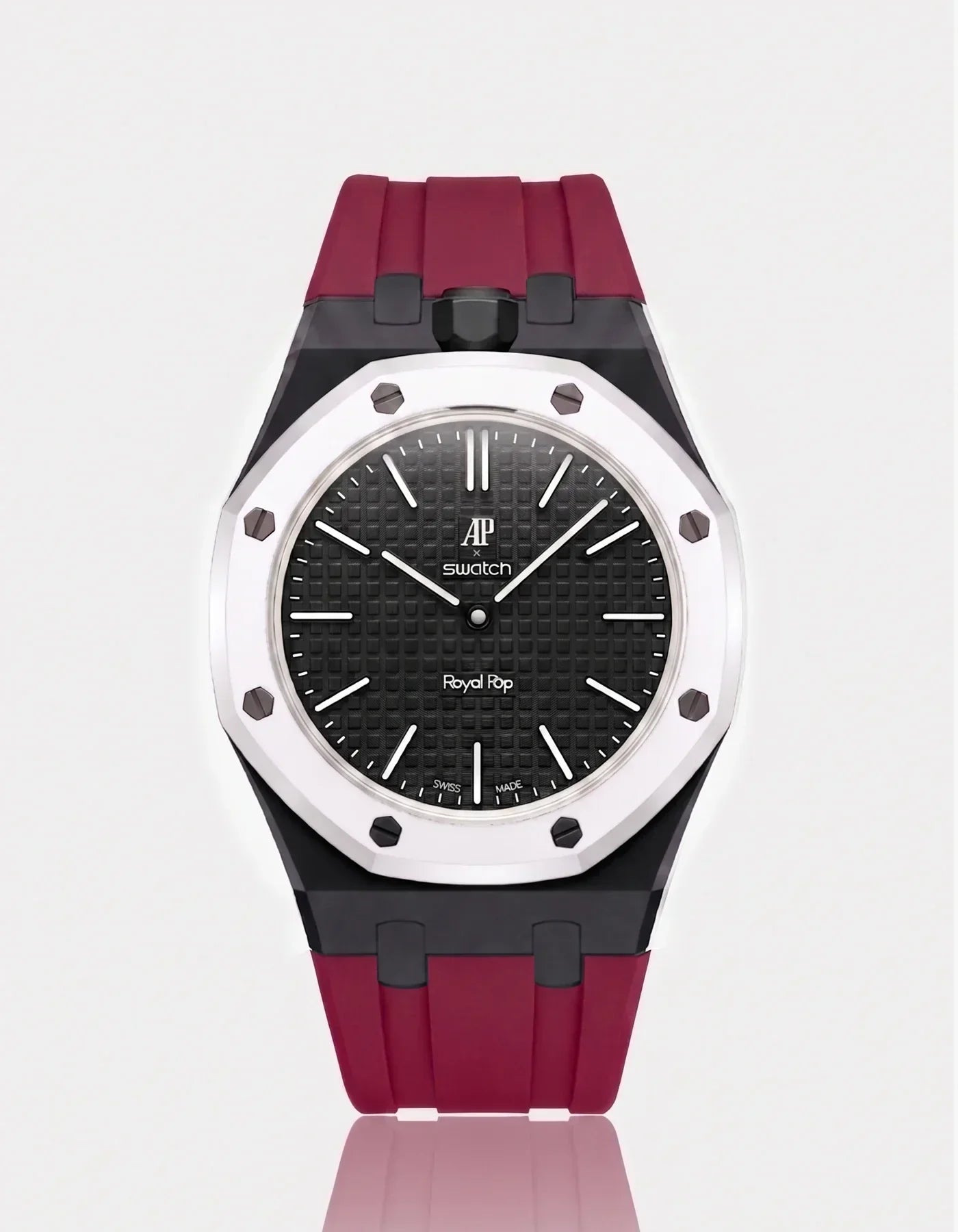 Silicone Strap & Case Royal Pop Ocho Negro(Customize  Colors)