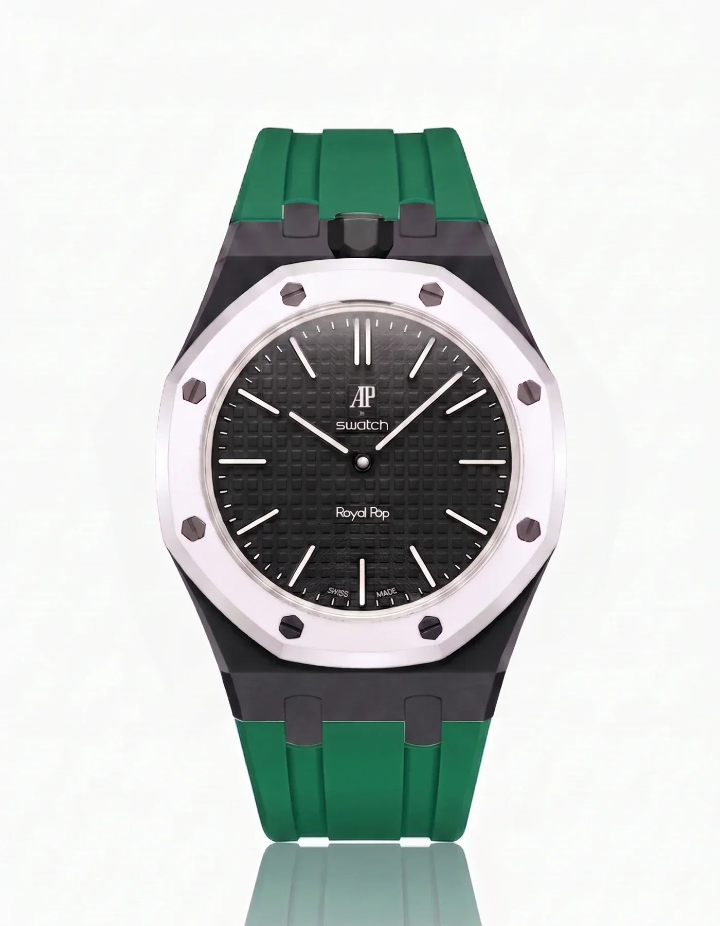Silicone Strap & Case Royal Pop Ocho Negro(Customize  Colors)