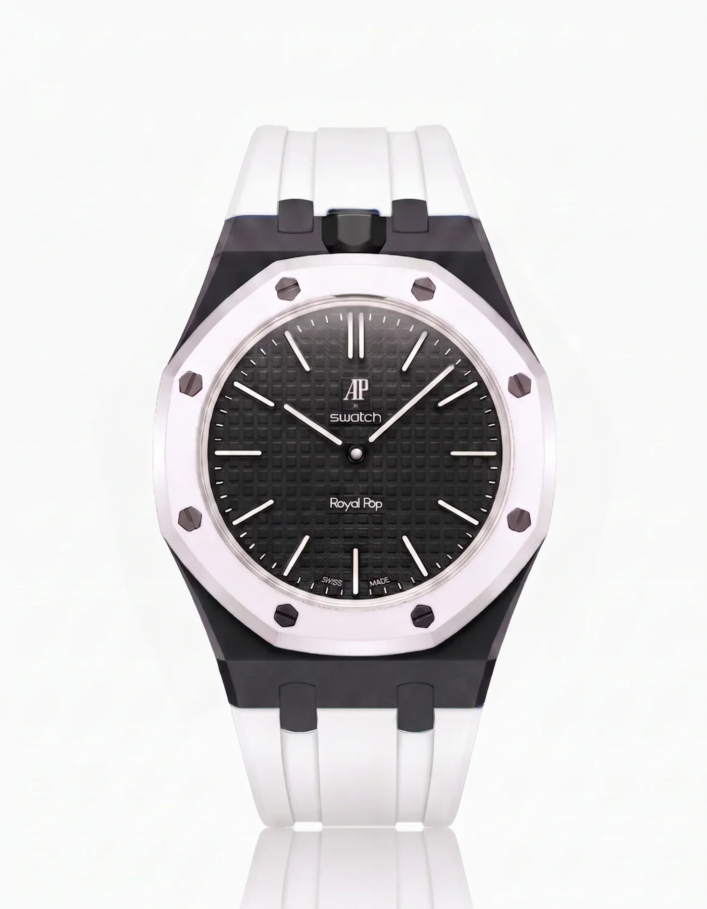Silicone Strap & Case Royal Pop Ocho Negro(Customize  Colors)
