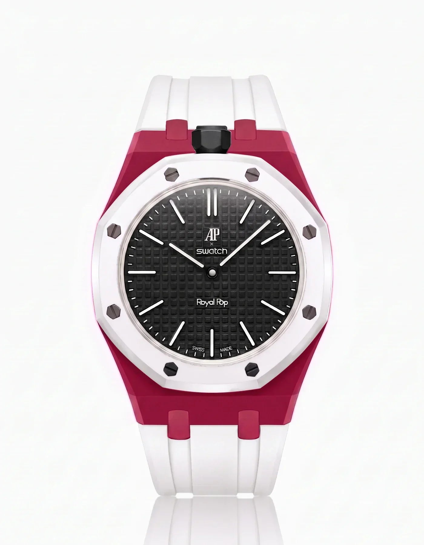 Silicone Strap & Case Royal Pop Ocho Negro(Customize  Colors)