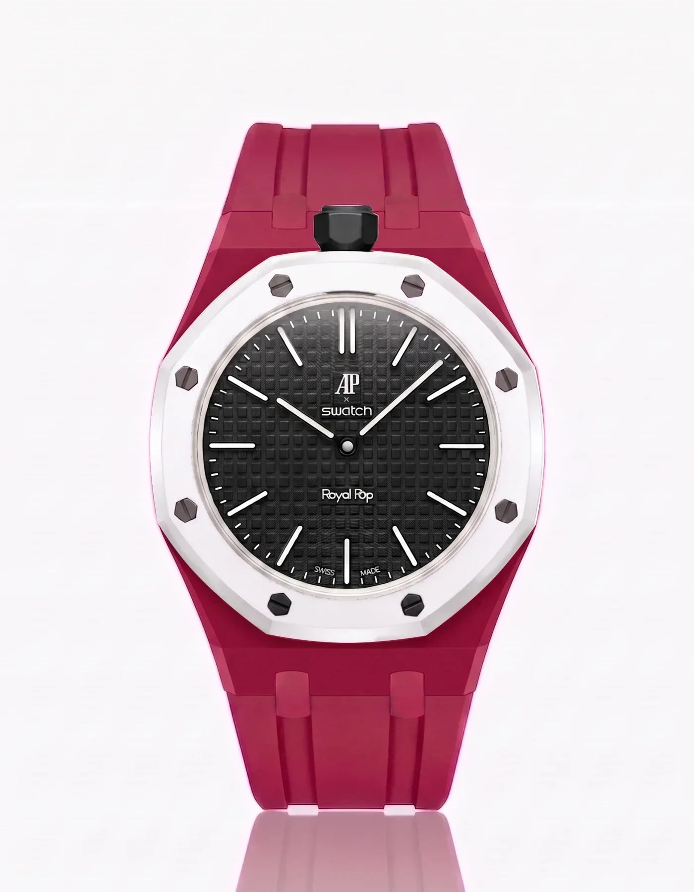 Silicone Strap & Case Royal Pop Ocho Negro(Customize  Colors)