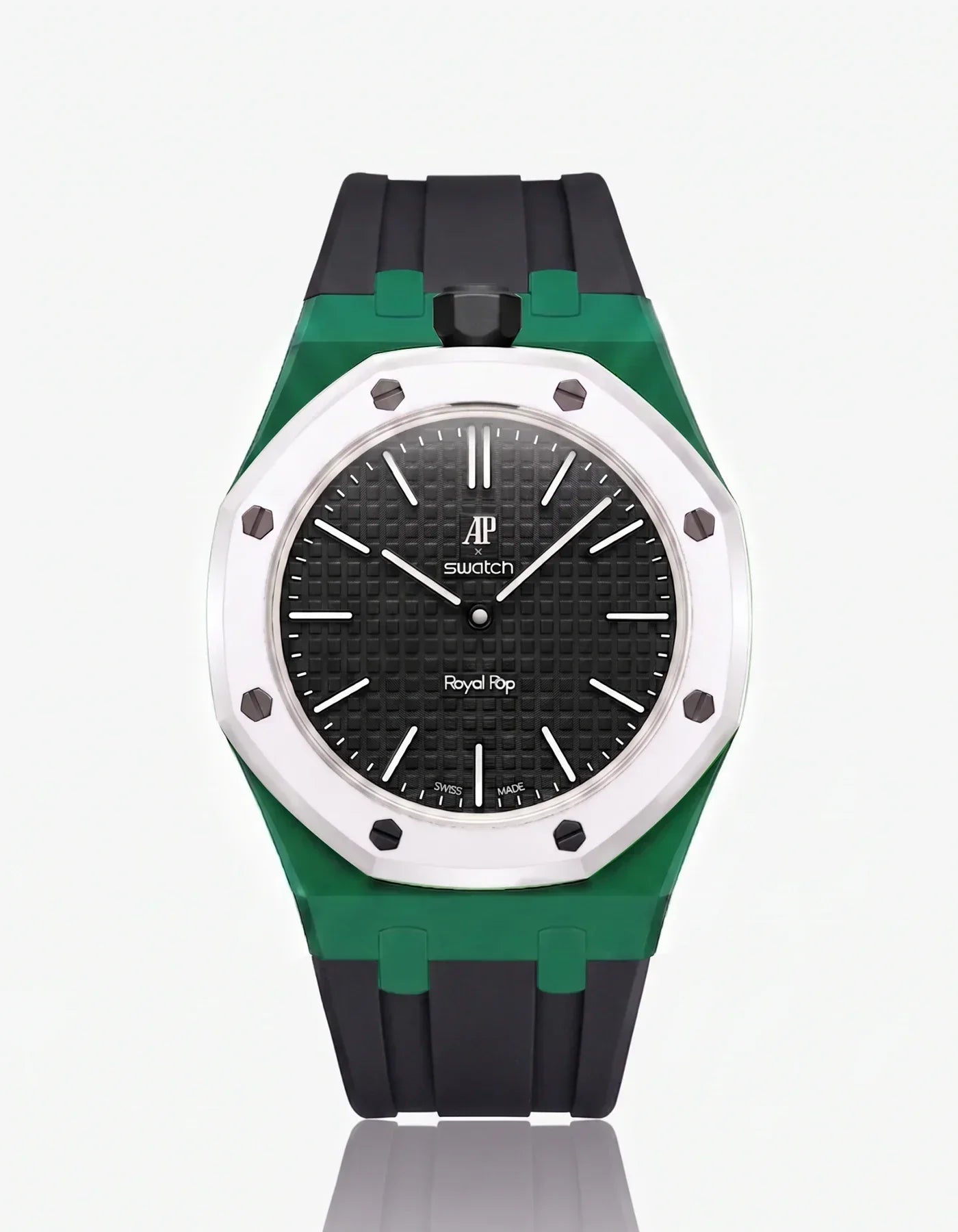 Silicone Strap & Case Royal Pop Ocho Negro(Customize  Colors)