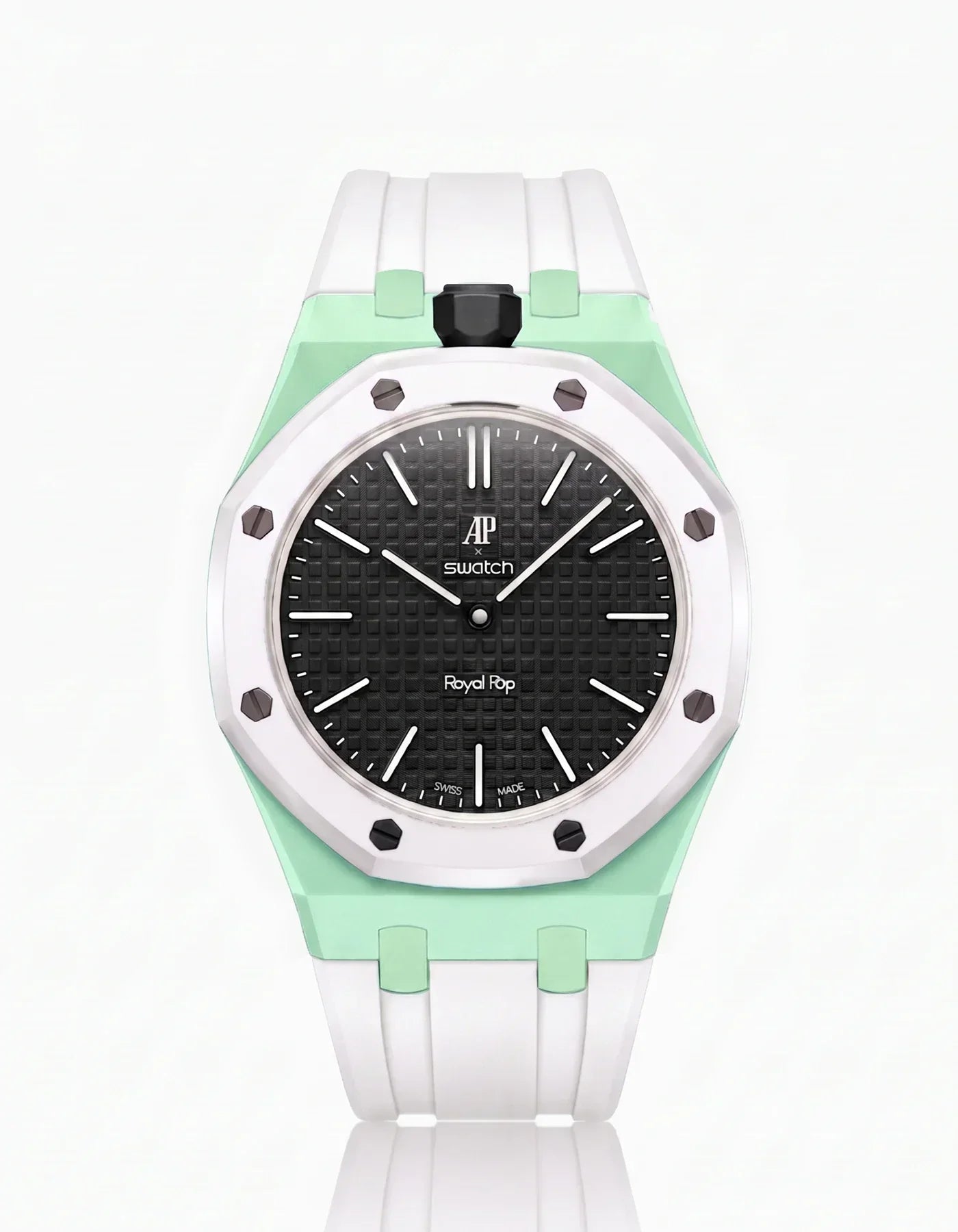 Silicone Strap & Case Royal Pop Ocho Negro(Customize  Colors)
