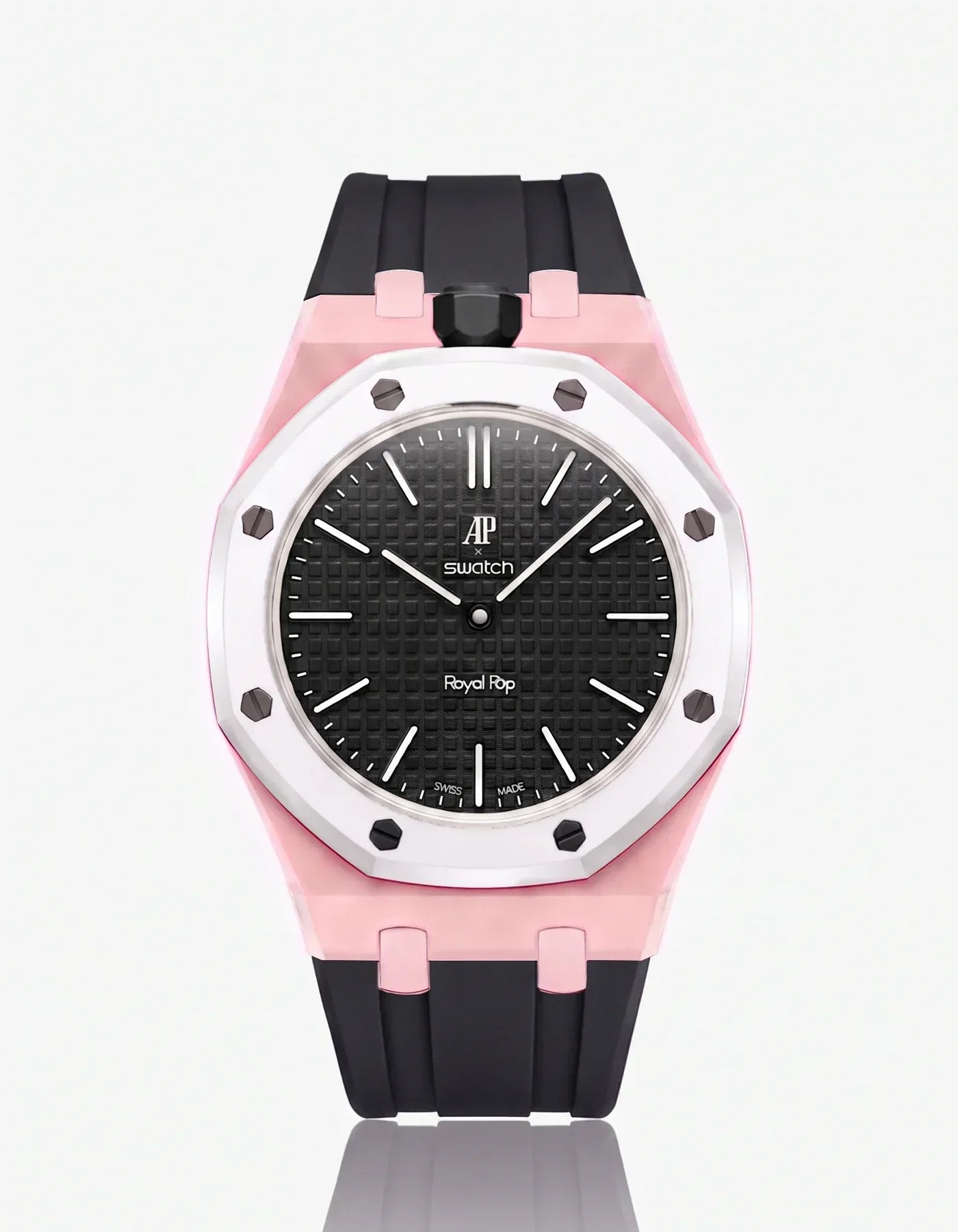 Silicone Strap & Case Royal Pop Ocho Negro(Customize  Colors)