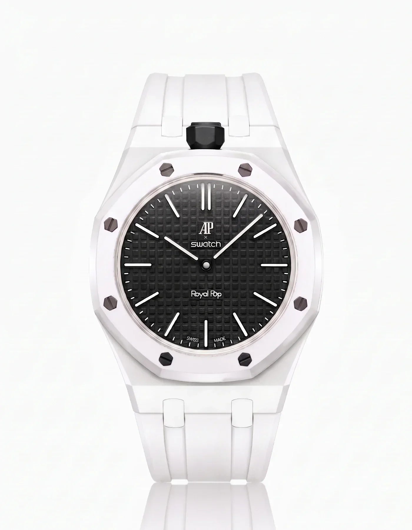Silicone Strap & Case Royal Pop Ocho Negro(Customize  Colors)