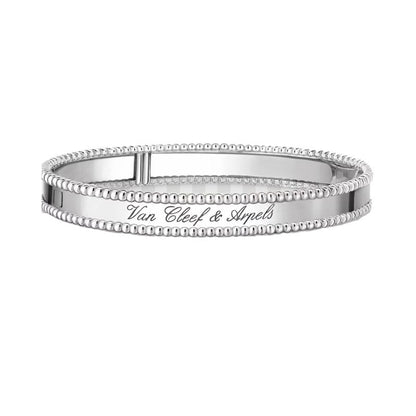 [Lora]CLOVER PERLEE BRACELET SIGNATURE ENGRAVING SERIES