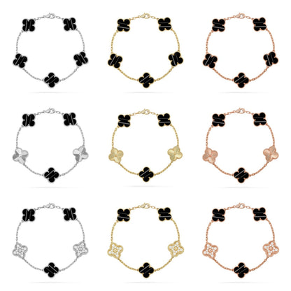 [Lora] CLOVER 5 MOTIF PULSAR STONE BRACELET COLLECTION