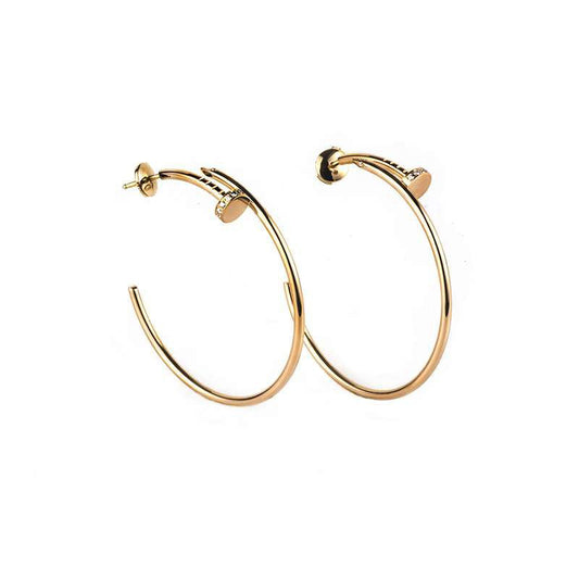 [LORA]JUSTE EARRINGS GOLD DIAMONDS 1.8MM