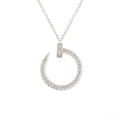 [LORA]JUSTE NECKLACE SILVER DIAMONDS