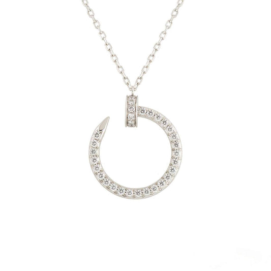 [LORA]JUSTE NECKLACE SILVER DIAMONDS