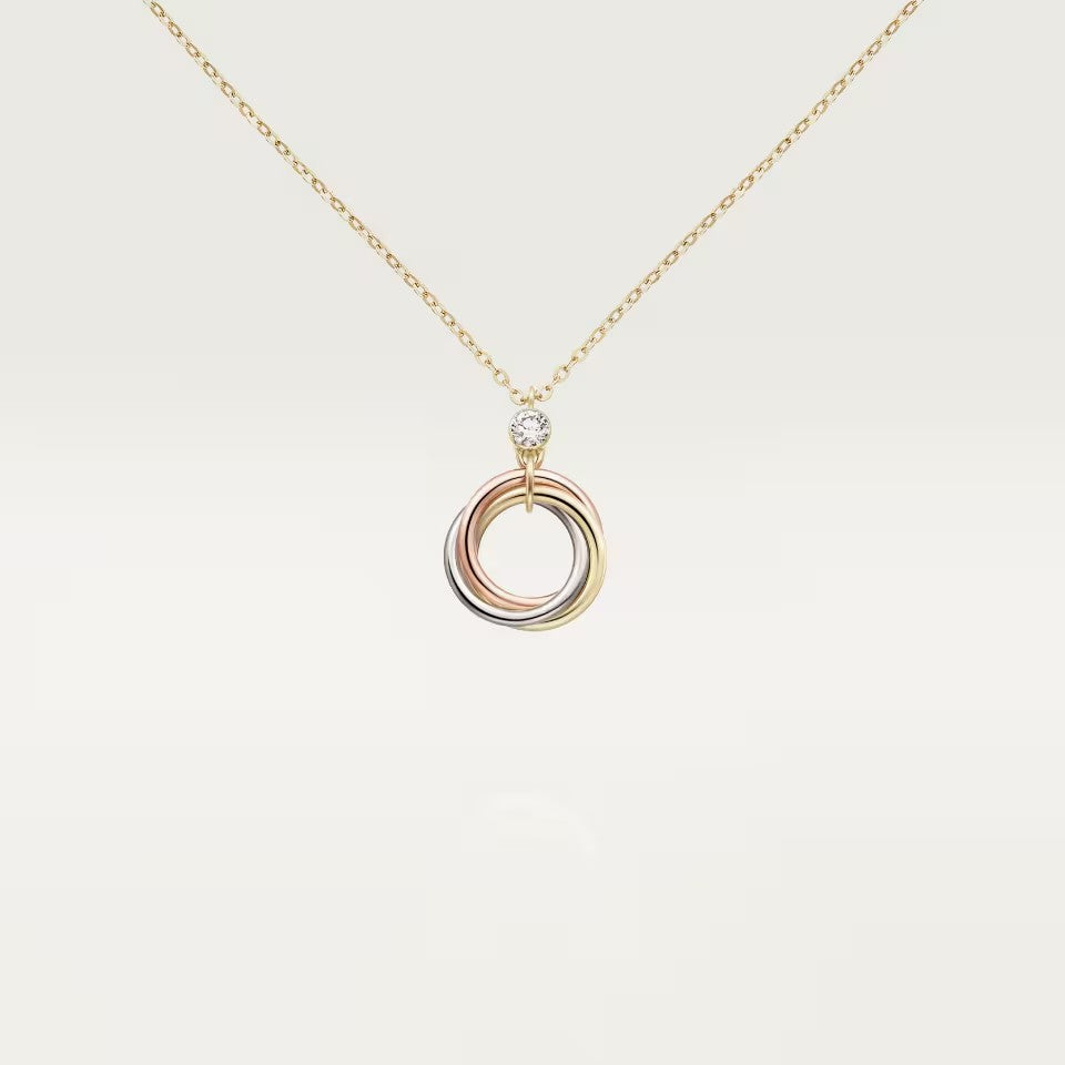 [LORA] TRINITY  NECKLACE 1 DIAMOND
