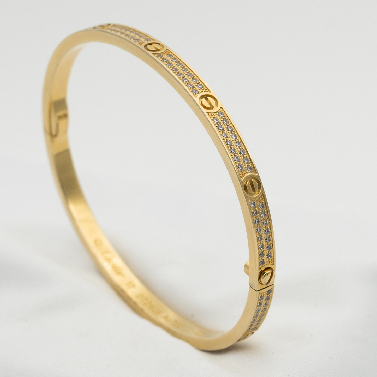 [LORA]LOVE BRACELET 3.65MM DIAMOND-PAVED